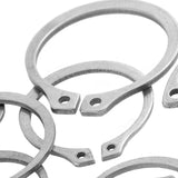 External snap retaining ring for shaft stainless steel