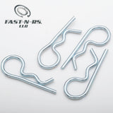 Hitch Pin Clip R 0.054" x 0.969" (Pack of 250 pcs) Zinc Plated - Fast-n-rs