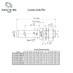 Lower Link Pin Zinc Plated - Fast-n-rs