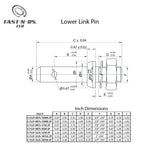 Lower Link Pin Zinc Plated - Fast-n-rs